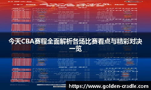 今天CBA赛程全面解析各场比赛看点与精彩对决一览